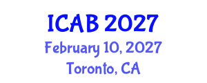 International Conference on Agriculture and Biotechnology (ICAB) February 10, 2027 - Toronto, Canada International Conference on Agriculture and Biotechnology (ICAB) February 10, 2027 - Toronto, Canada