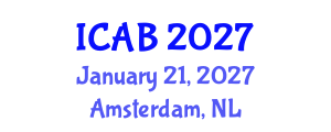 International Conference on Agriculture and Biotechnology (ICAB) January 21, 2027 - Amsterdam, Netherlands International Conference on Agriculture and Biotechnology (ICAB) January 21, 2027 - Amsterdam, Netherlands