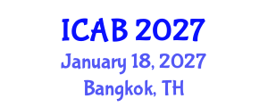 International Conference on Agriculture and Biotechnology (ICAB) January 18, 2027 - Bangkok, Thailand International Conference on Agriculture and Biotechnology (ICAB) January 18, 2027 - Bangkok, Thailand