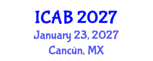 International Conference on Agriculture and Biotechnology (ICAB) January 23, 2027 - Cancún, Mexico International Conference on Agriculture and Biotechnology (ICAB) January 23, 2027 - Cancún, Mexico