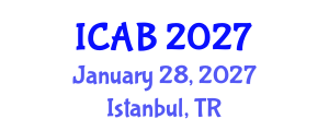 International Conference on Agriculture and Biotechnology (ICAB) January 28, 2027 - Istanbul, Turkey International Conference on Agriculture and Biotechnology (ICAB) January 28, 2027 - Istanbul, Turkey