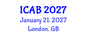 International Conference on Agriculture and Biotechnology (ICAB) January 21, 2027 - London, United Kingdom International Conference on Agriculture and Biotechnology (ICAB) January 21, 2027 - London, United Kingdom