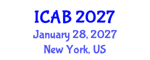 International Conference on Agriculture and Biotechnology (ICAB) January 28, 2027 - New York, United States International Conference on Agriculture and Biotechnology (ICAB) January 28, 2027 - New York, United States