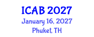 International Conference on Agriculture and Biotechnology (ICAB) January 16, 2027 - Phuket, Thailand International Conference on Agriculture and Biotechnology (ICAB) January 16, 2027 - Phuket, Thailand