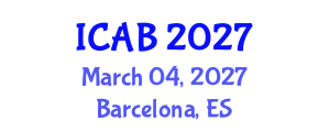 International Conference on Agriculture and Biotechnology (ICAB) March 04, 2027 - Barcelona, Spain International Conference on Agriculture and Biotechnology (ICAB) March 04, 2027 - Barcelona, Spain