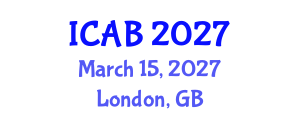 International Conference on Agriculture and Biotechnology (ICAB) March 15, 2027 - London, United Kingdom