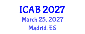 International Conference on Agriculture and Biotechnology (ICAB) March 25, 2027 - Madrid, Spain International Conference on Agriculture and Biotechnology (ICAB) March 25, 2027 - Madrid, Spain