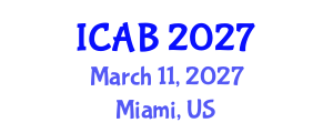 International Conference on Agriculture and Biotechnology (ICAB) March 11, 2027 - Miami, United States International Conference on Agriculture and Biotechnology (ICAB) March 11, 2027 - Miami, United States