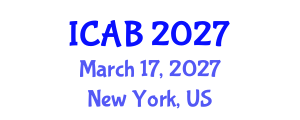 International Conference on Agriculture and Biotechnology (ICAB) March 17, 2027 - New York, United States International Conference on Agriculture and Biotechnology (ICAB) March 17, 2027 - New York, United States
