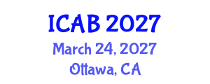 International Conference on Agriculture and Biotechnology (ICAB) March 24, 2027 - Ottawa, Canada International Conference on Agriculture and Biotechnology (ICAB) March 24, 2027 - Ottawa, Canada