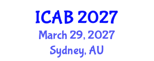 International Conference on Agriculture and Biotechnology (ICAB) March 29, 2027 - Sydney, Australia International Conference on Agriculture and Biotechnology (ICAB) March 29, 2027 - Sydney, Australia