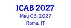 International Conference on Agriculture and Biotechnology (ICAB) May 03, 2027 - Rome, Italy International Conference on Agriculture and Biotechnology (ICAB) May 03, 2027 - Rome, Italy