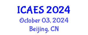 International Conference on Agriculture and Environmental Systems (ICAES) October 03, 2024 - Beijing, China