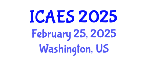 International Conference on Agriculture and Environmental Systems (ICAES) February 25, 2025 - Washington, United States