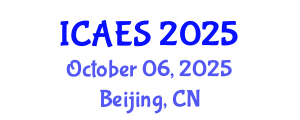 International Conference on Agriculture and Environmental Systems (ICAES) October 06, 2025 - Beijing, China