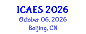 International Conference on Agriculture and Environmental Systems (ICAES) October 06, 2026 - Beijing, China