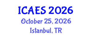 International Conference on Agriculture and Environmental Systems (ICAES) October 25, 2026 - Istanbul, Turkey