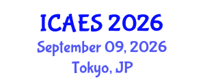 International Conference on Agriculture and Environmental Systems (ICAES) September 09, 2026 - Tokyo, Japan