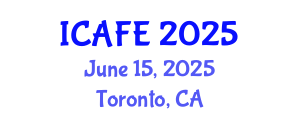 International Conference on Agriculture and Food Engineering (ICAFE) June 15, 2025 - Toronto, Canada