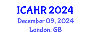International Conference on Agriculture and Horticulture Researches (ICAHR) December 09, 2024 - London, United Kingdom