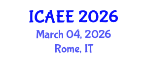 International Conference on Agriculture, Ecosystems and Environment (ICAEE) March 04, 2026 - Rome, Italy