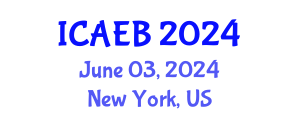 International Conference on Agriculture, Environment and Biotechnology (ICAEB) June 03, 2024 - New York, United States
