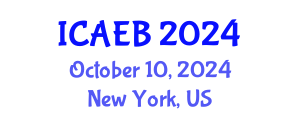 International Conference on Agriculture, Environment and Biotechnology (ICAEB) October 10, 2024 - New York, United States