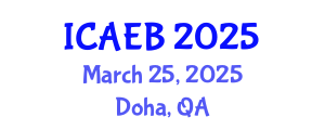 International Conference on Agriculture, Environment and Biotechnology (ICAEB) March 25, 2025 - Doha, Qatar