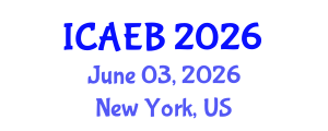 International Conference on Agriculture, Environment and Biotechnology (ICAEB) June 03, 2026 - New York, United States