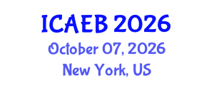 International Conference on Agriculture, Environment and Biotechnology (ICAEB) October 07, 2026 - New York, United States