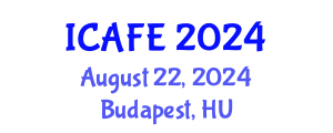 International Conference on Agriculture, Forestry and Environment (ICAFE) August 22, 2024 - Budapest, Hungary