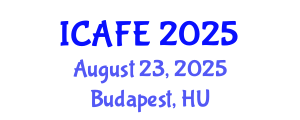 International Conference on Agriculture, Forestry and Environment (ICAFE) August 23, 2025 - Budapest, Hungary