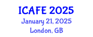 International Conference on Agriculture, Forestry and Environment (ICAFE) January 21, 2025 - London, United Kingdom