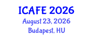 International Conference on Agriculture, Forestry and Environment (ICAFE) August 23, 2026 - Budapest, Hungary