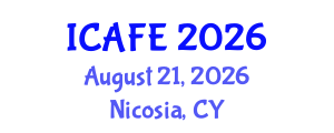 International Conference on Agriculture, Forestry and Environment (ICAFE) August 21, 2026 - Nicosia, Cyprus International Conference on Agriculture, Forestry and Environment (ICAFE) August 21, 2026 - Nicosia, Cyprus