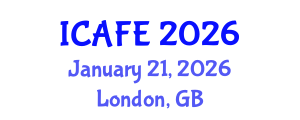 International Conference on Agriculture, Forestry and Environment (ICAFE) January 21, 2026 - London, United Kingdom