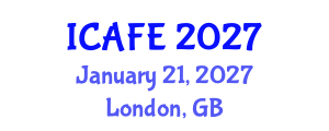 International Conference on Agriculture, Forestry and Environment (ICAFE) January 21, 2027 - London, United Kingdom