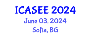 International Conference on Agriculture Science and Environment Engineering (ICASEE) June 03, 2024 - Sofia, Bulgaria