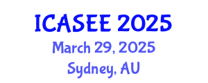International Conference on Agriculture Science and Environment Engineering (ICASEE) March 29, 2025 - Sydney, Australia