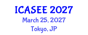 International Conference on Agriculture Science and Environment Engineering (ICASEE) March 25, 2027 - Tokyo, Japan International Conference on Agriculture Science and Environment Engineering (ICASEE) March 25, 2027 - Tokyo, Japan