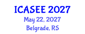 International Conference on Agriculture Science and Environment Engineering (ICASEE) May 22, 2027 - Belgrade, Serbia International Conference on Agriculture Science and Environment Engineering (ICASEE) May 22, 2027 - Belgrade, Serbia