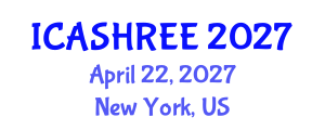 International Conference on Agriculture Science, Horticulture Research and Environment Engineering (ICASHREE) April 22, 2027 - New York, United States International Conference on Agriculture Science, Horticulture Research and Environment Engineering (ICASHREE) April 22, 2027 - New York, United States