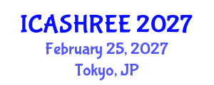 International Conference on Agriculture Science, Horticulture Research and Environment Engineering (ICASHREE) February 25, 2027 - Tokyo, Japan International Conference on Agriculture Science, Horticulture Research and Environment Engineering (ICASHREE) February 25, 2027 - Tokyo, Japan