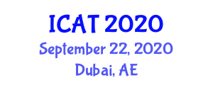 International Conference on Agriculture Technology (ICAT) September 22, 2020 - Dubai, United Arab Emirates