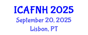 International Conference on Agrilife, Food, Nutrition and Health (ICAFNH) September 20, 2025 - Lisbon, Portugal