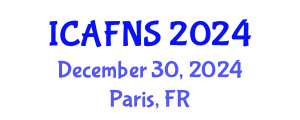 International Conference on Agrobiotechnology, Food and Nutritional Science (ICAFNS) December 30, 2024 - Paris, France