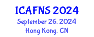 International Conference on Agrobiotechnology, Food and Nutritional Science (ICAFNS) September 26, 2024 - Hong Kong, China