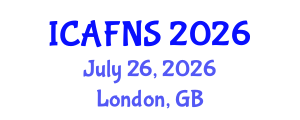 International Conference on Agrobiotechnology, Food and Nutritional Science (ICAFNS) July 26, 2026 - London, United Kingdom