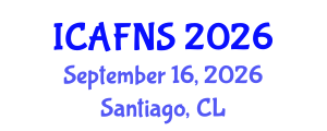International Conference on Agrobiotechnology, Food and Nutritional Science (ICAFNS) September 16, 2026 - Santiago, Chile International Conference on Agrobiotechnology, Food and Nutritional Science (ICAFNS) September 16, 2026 - Santiago, Chile