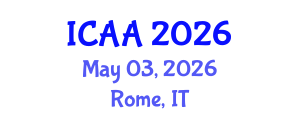 International Conference on Agroforestry and Agriculture (ICAA) May 03, 2026 - Rome, Italy